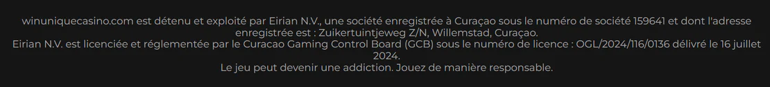 unique casino protection des données