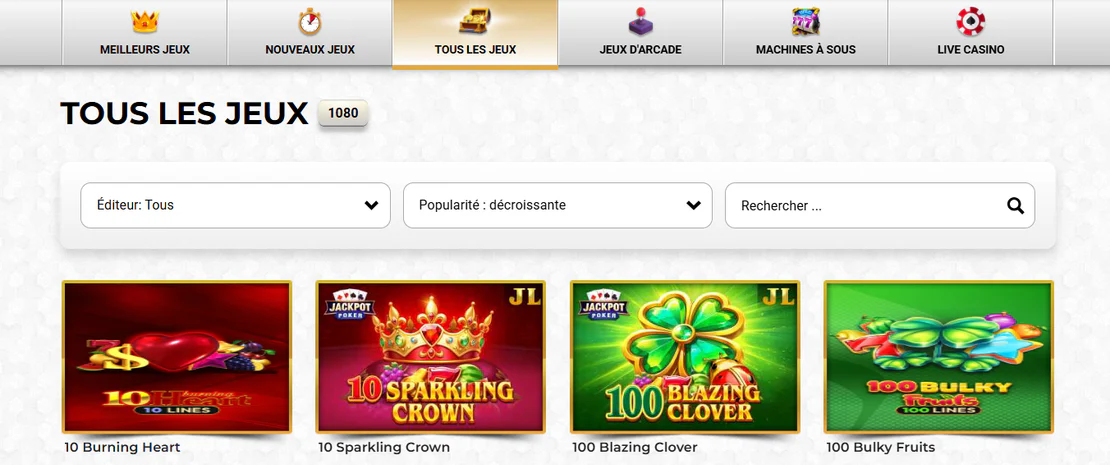 unique casino tous les jeux